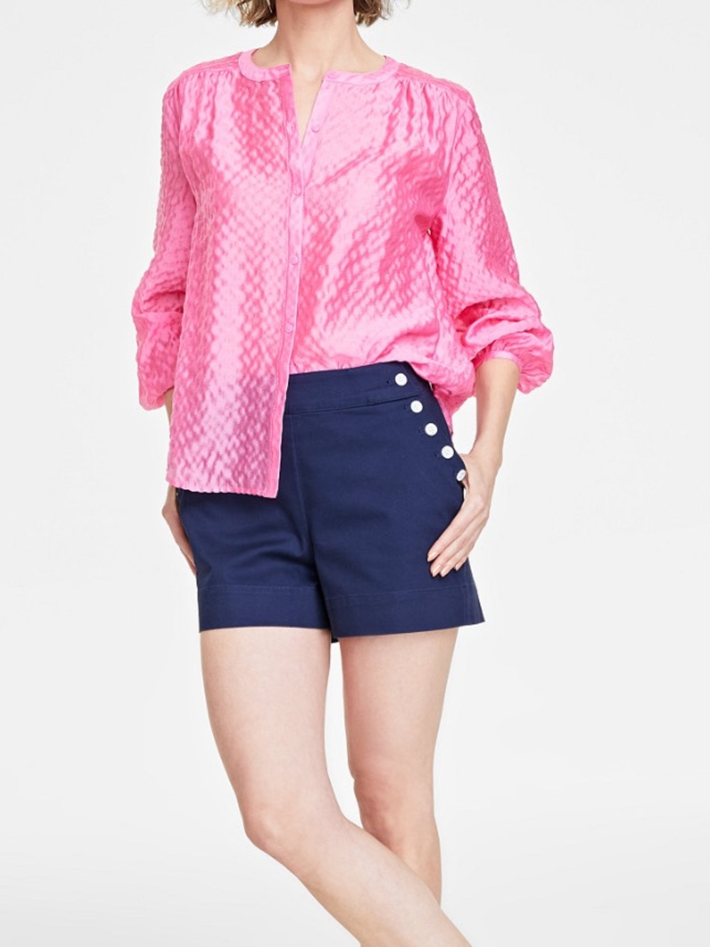 Nautical Side-Button Shorts